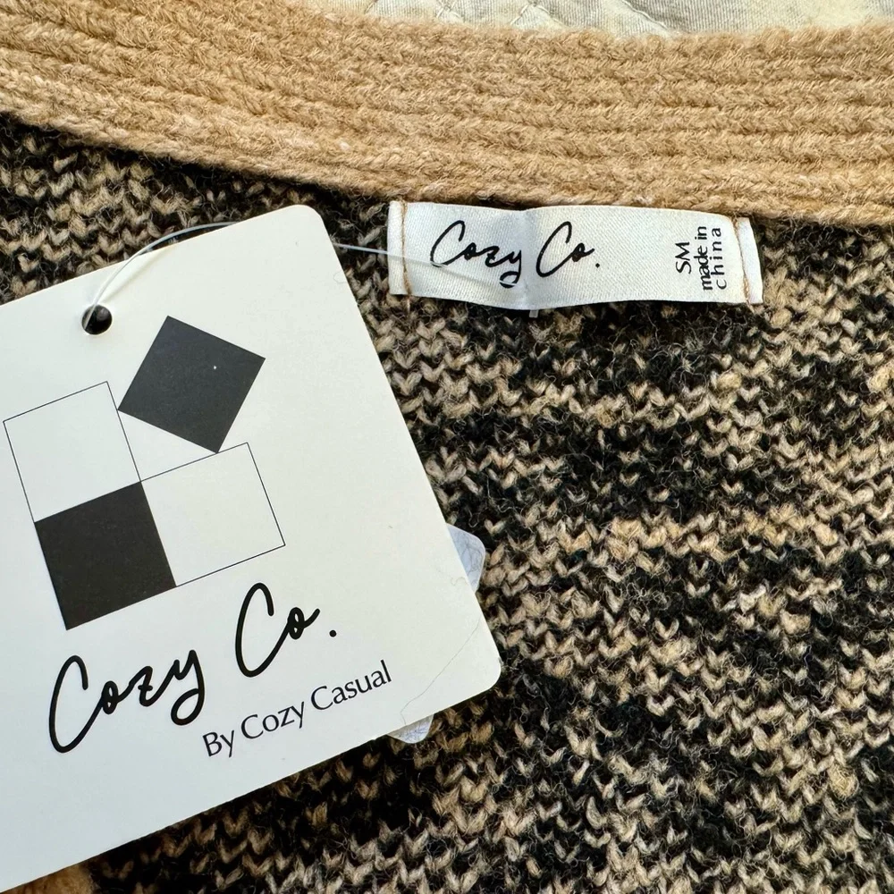Cozy Co Casual Lace Up Leopard Print Cardigan - Picture 2 of 9